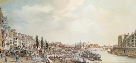 View of the Port Saint-Paul, Paris, 1782